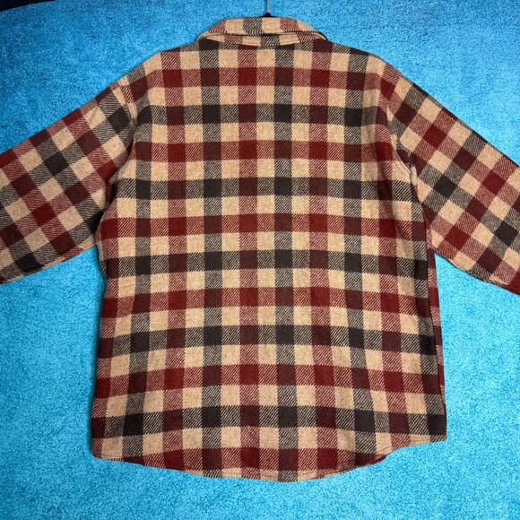 Vintage Gander Mountain Flannel Shirt Jacket Men’s L – Brown Tones - Picture 8 of 13
